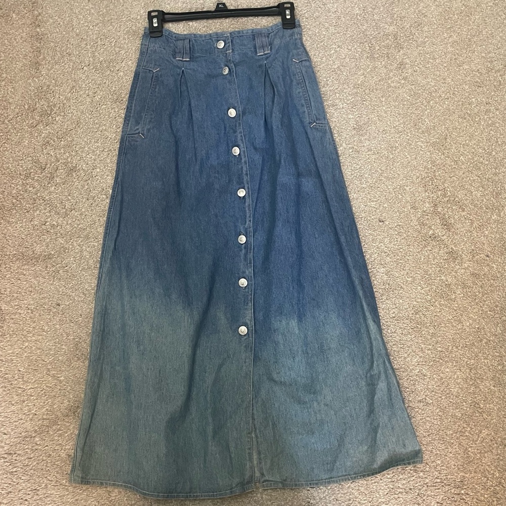 Vintage KiKiMo Blue Jeans Denim Skirt size 10
